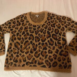 Wonderly Leopard Print Sweater - Brown and Black